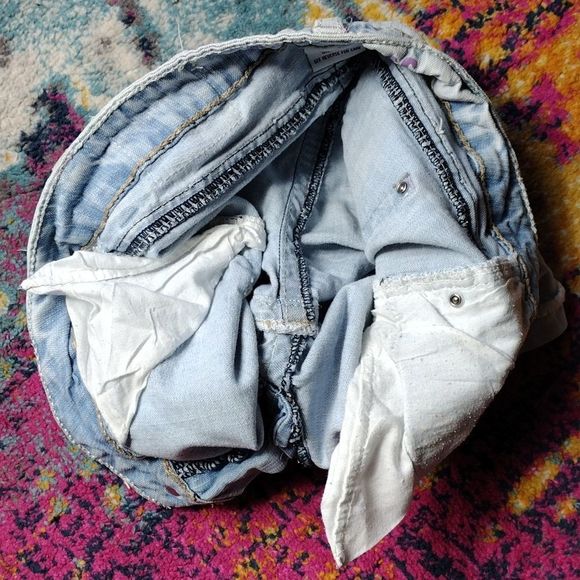 Hydraulic Light Washed Distressed Cuffed Bottom Shorts - Picture 16 of 16